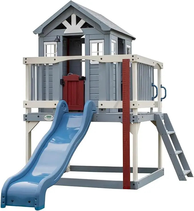 Wrap-Around Deck Cedar Playhouse