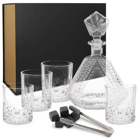Pyramid Whiskey Decanter Set