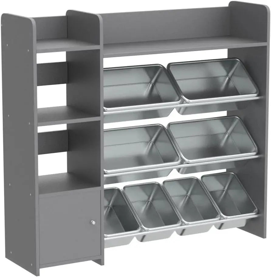 Kids Playroom Organization Shelving Unit with Removable Storage Bins