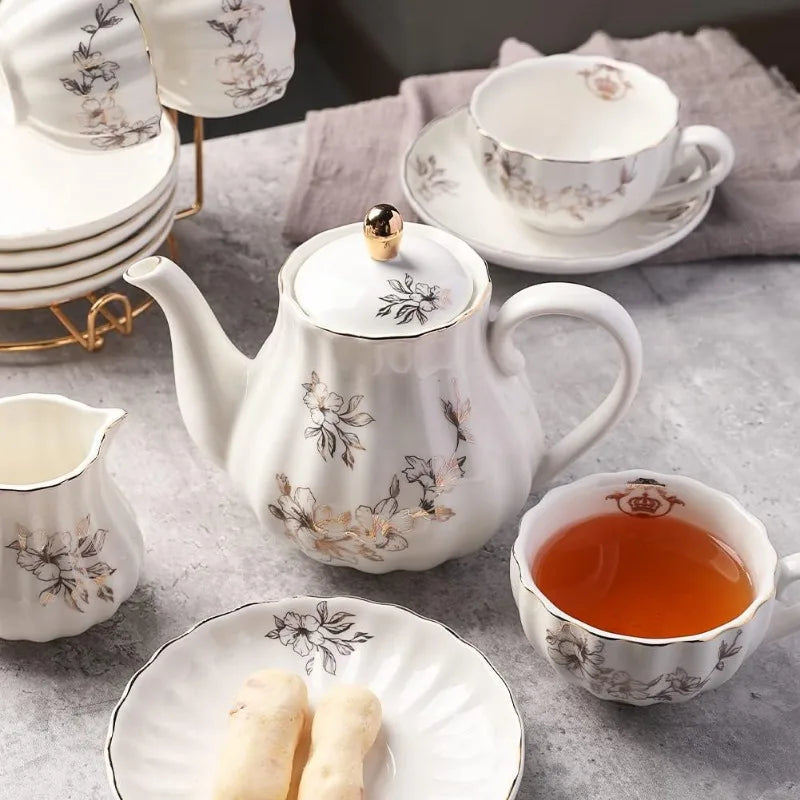 British Royal Series, Porcelain Tea Sets, Service for 6