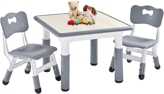 Height Adjustable Toddler Table and Chair Set for Ages 3-8