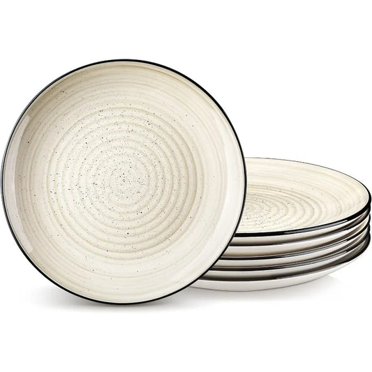 Bonbon 10.5 Inch Dinner Plates Set of 6, Microwave & Dishwasher Safe