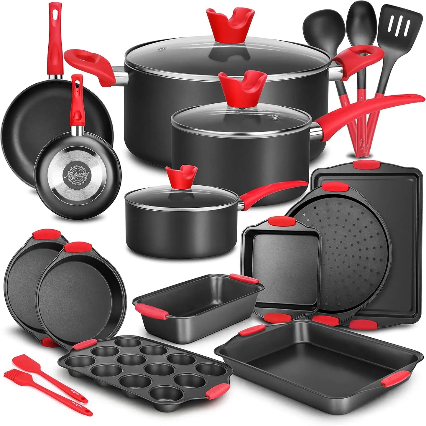 Complete 21-Piece Non-Stick Cookware Set