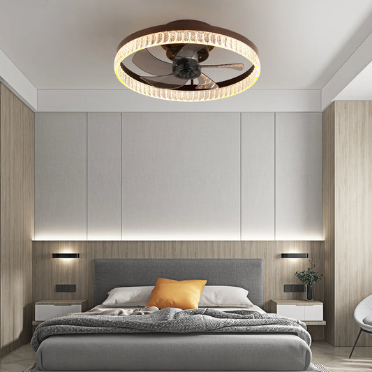 Minimalist Ring LED Chandelier Fan with Remote Control