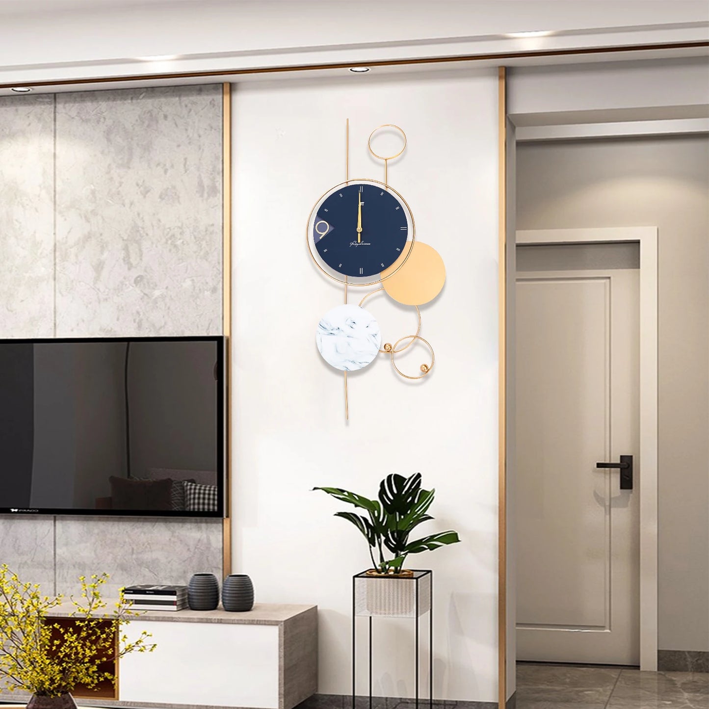 Metal Gold Chic Decorative Wall Clock