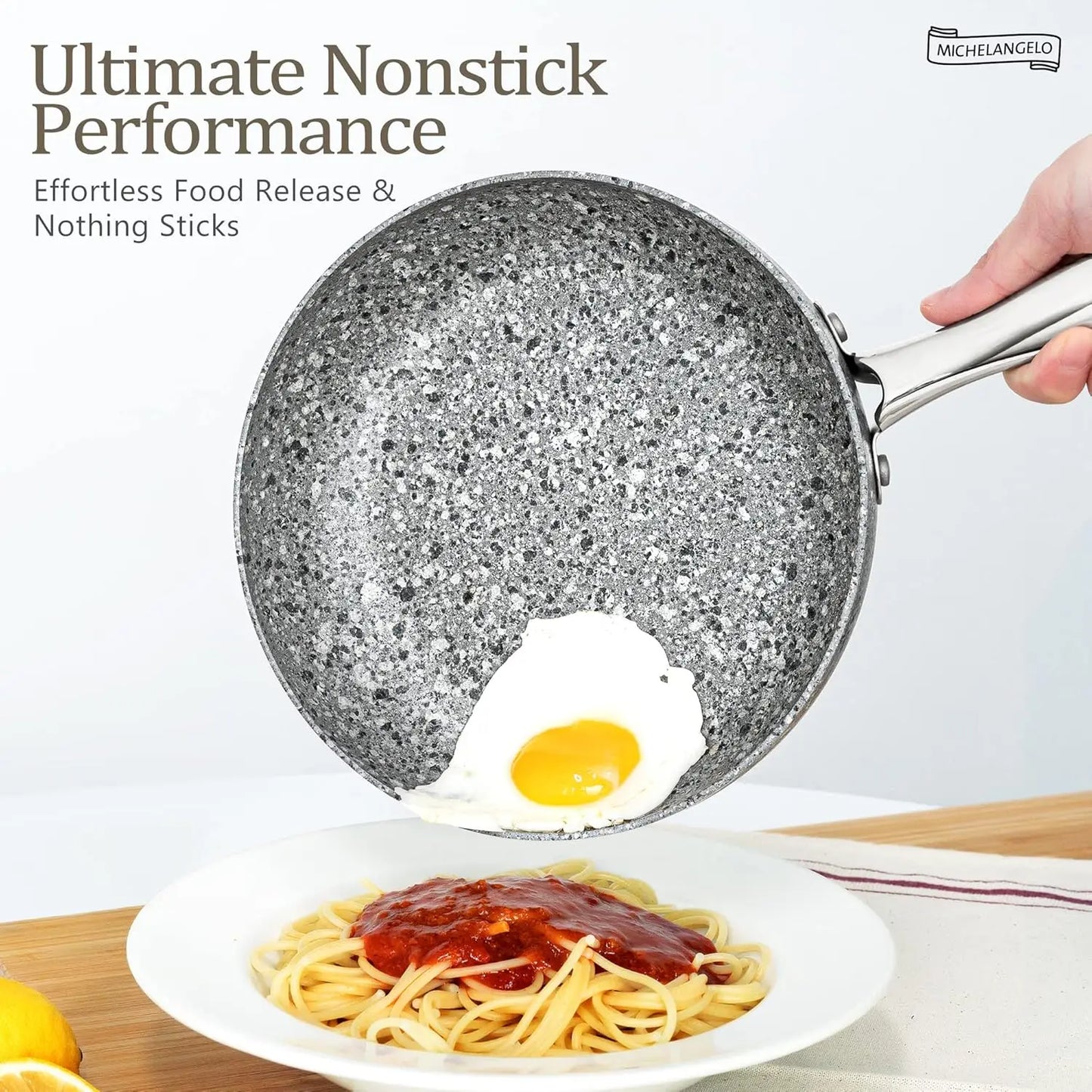 10 Piece, Stone-Derived Coating, Ultra Nonstick Cookware Set