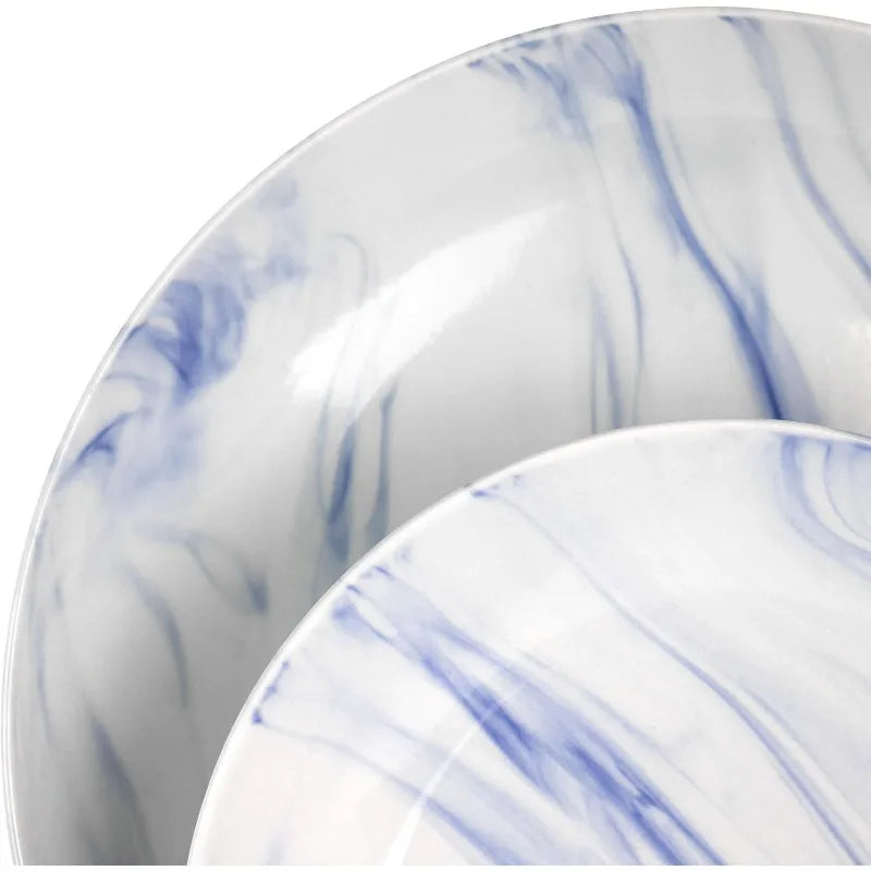 Fine Round Gloss Dinnerware Dish Set, 16 Piece,