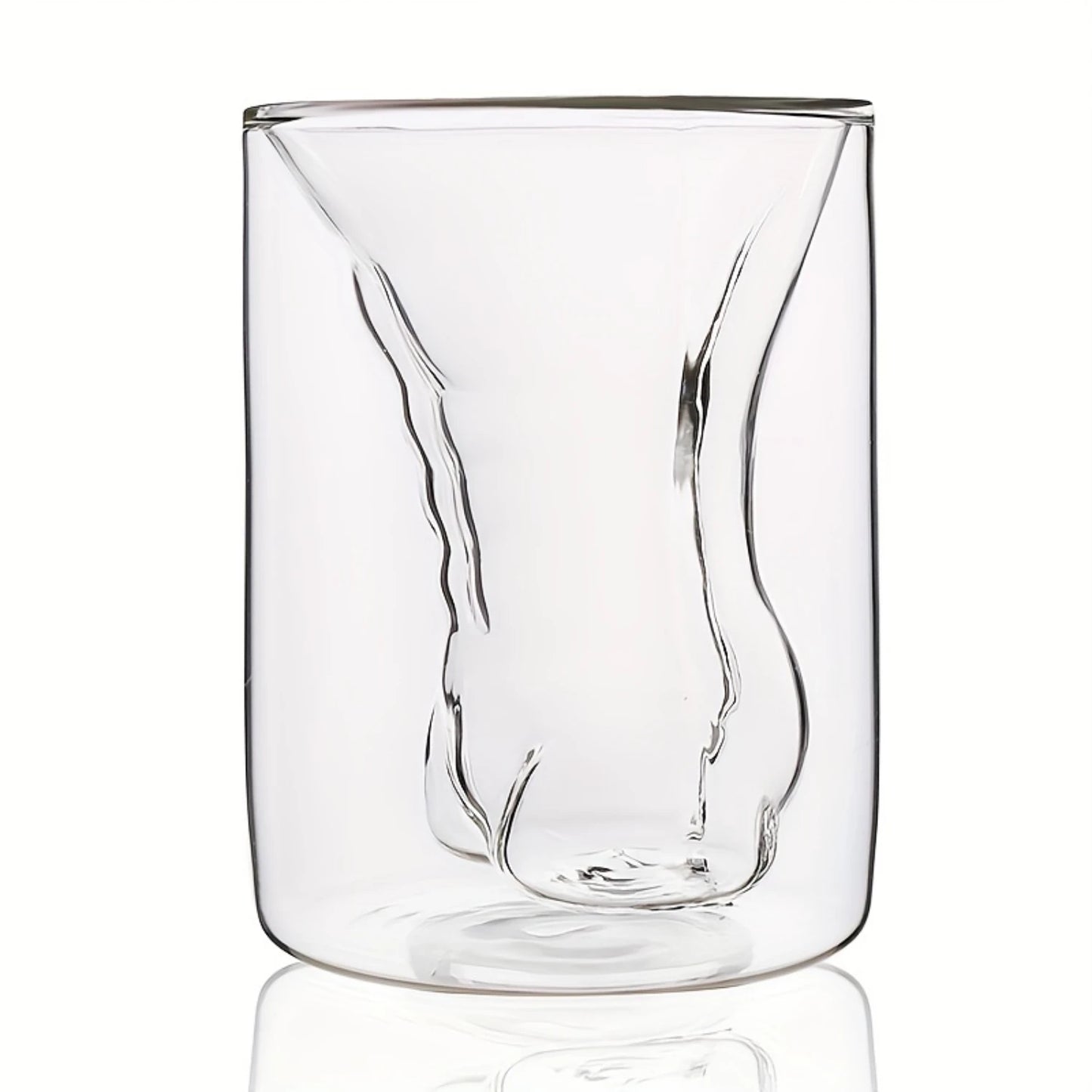 2pc Unique Shaped Glass Mug, 200ml/6.7OZ