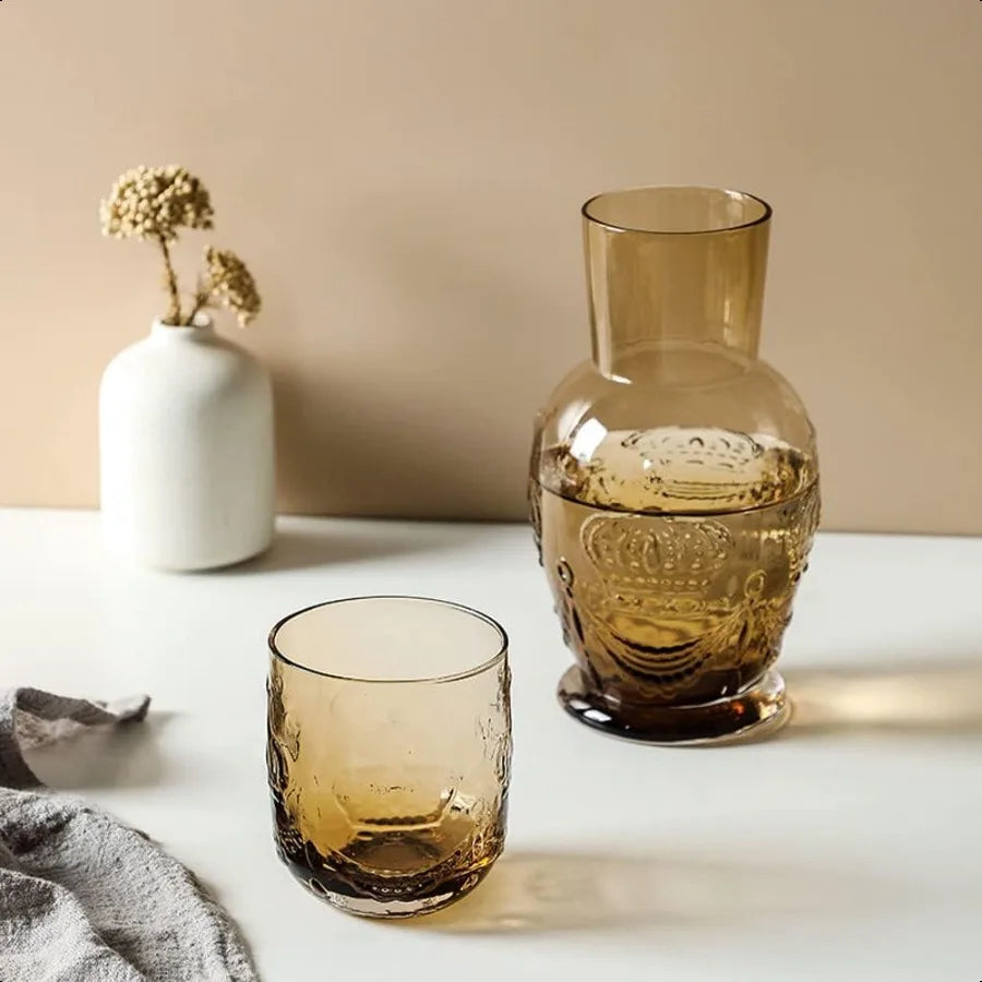Retro Bedside Water Carafe with Tumbler