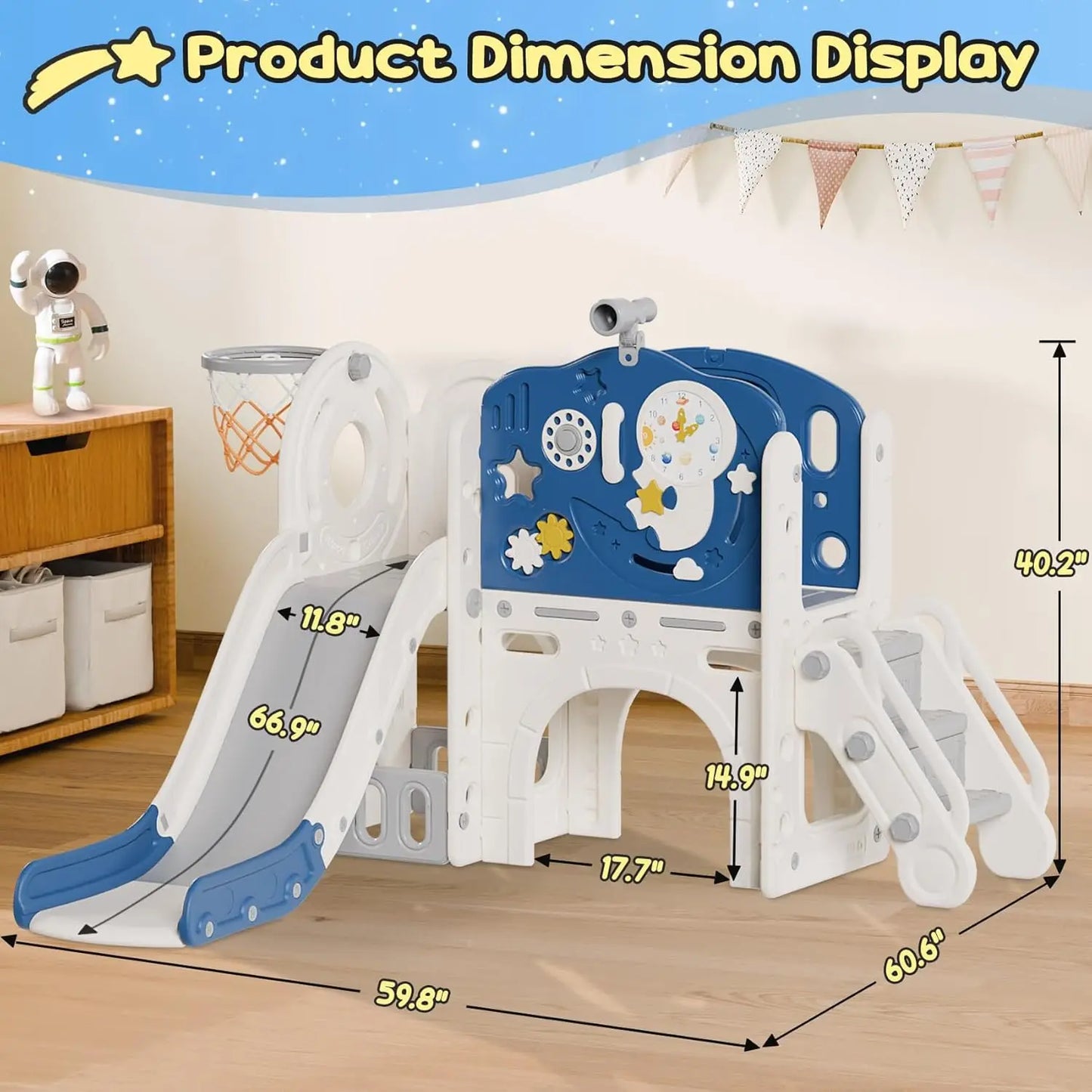 Indoor/ Outdoor Slide Playground Playset for Toddlers