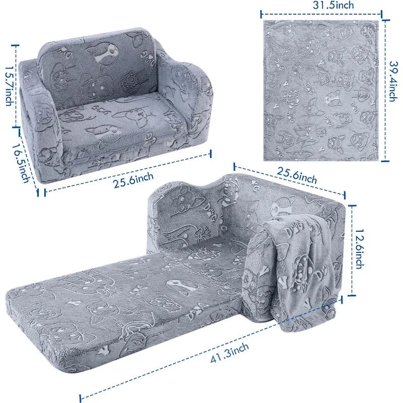 Comfy Baby Fold Out Convertible Sofa Couch