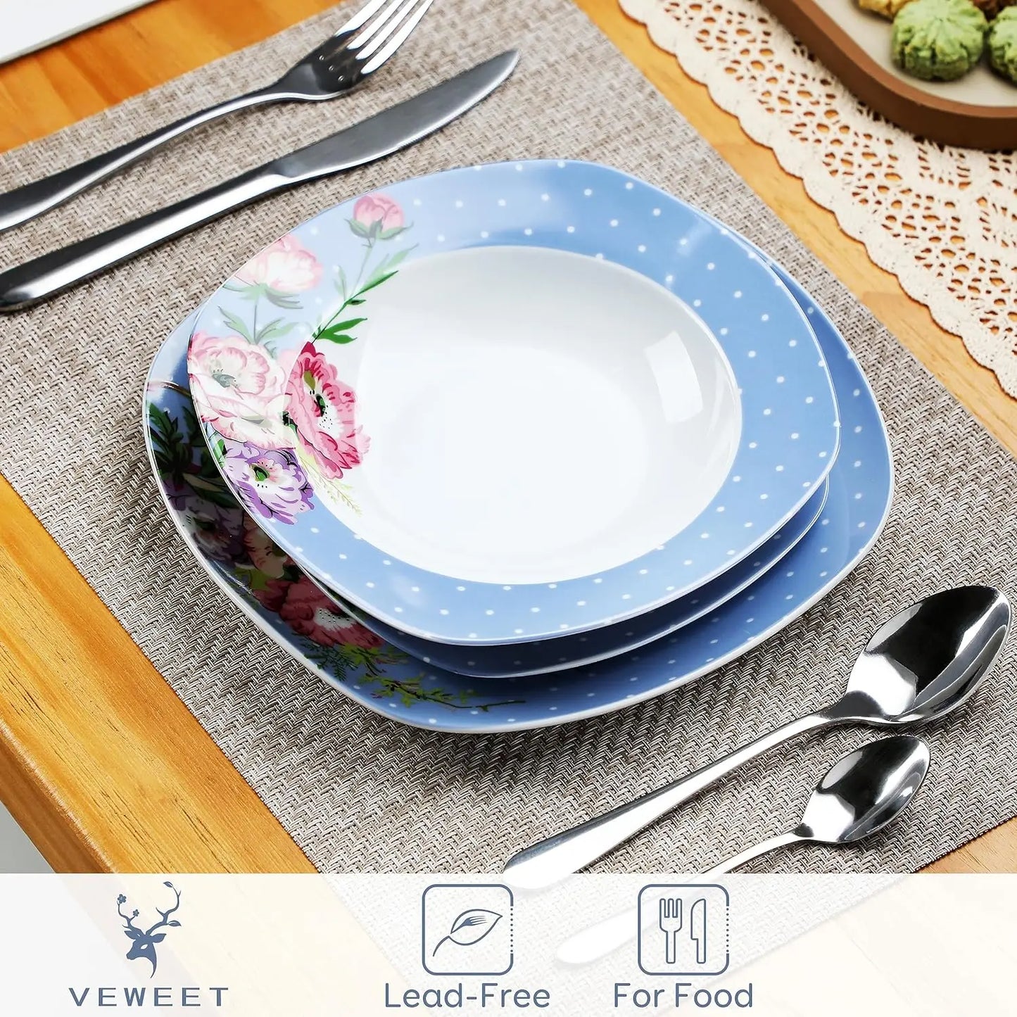 30 PCS Porcelain Dinnerware Sets for 6