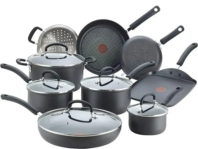 17 Piece T-fal Ultimate Hard Anodized Nonstick Cookware Set