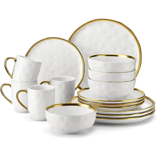 Unbreakable Stoneware Dish Set for 4