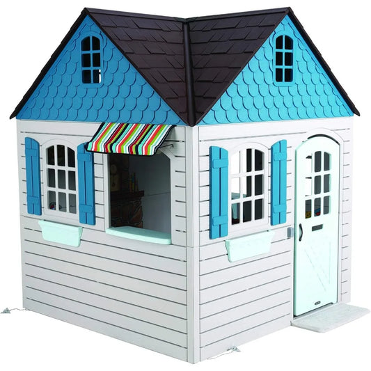 Lifetime Heavy Duty Plastic Outdoor Playhouse, 6ft x 6ft x 7 ft Tall