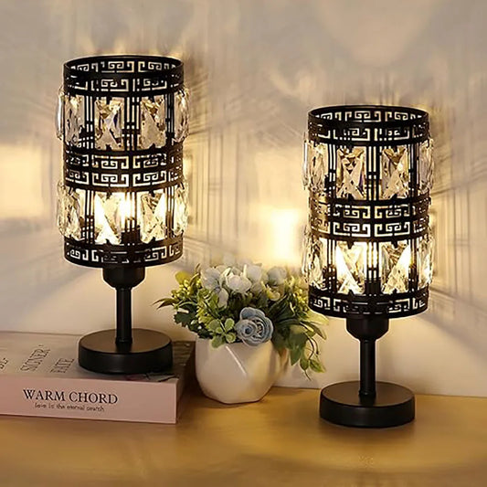 Set of 2 Black Decorative Desk Lamp