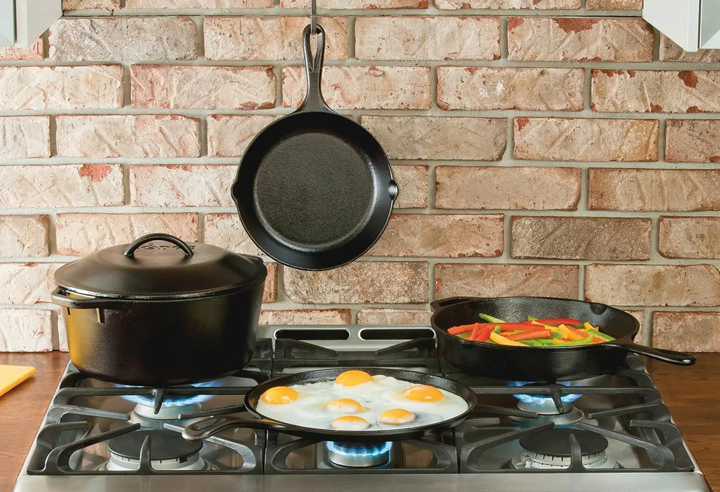 Lodge Seasoned Cast Iron 5 Piece Bundle