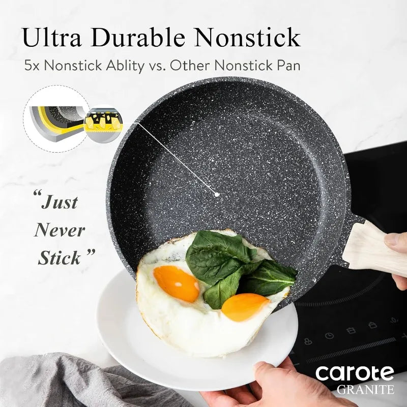 CAROTE 13Pcs Granite Nonstick Induction Cookware Set