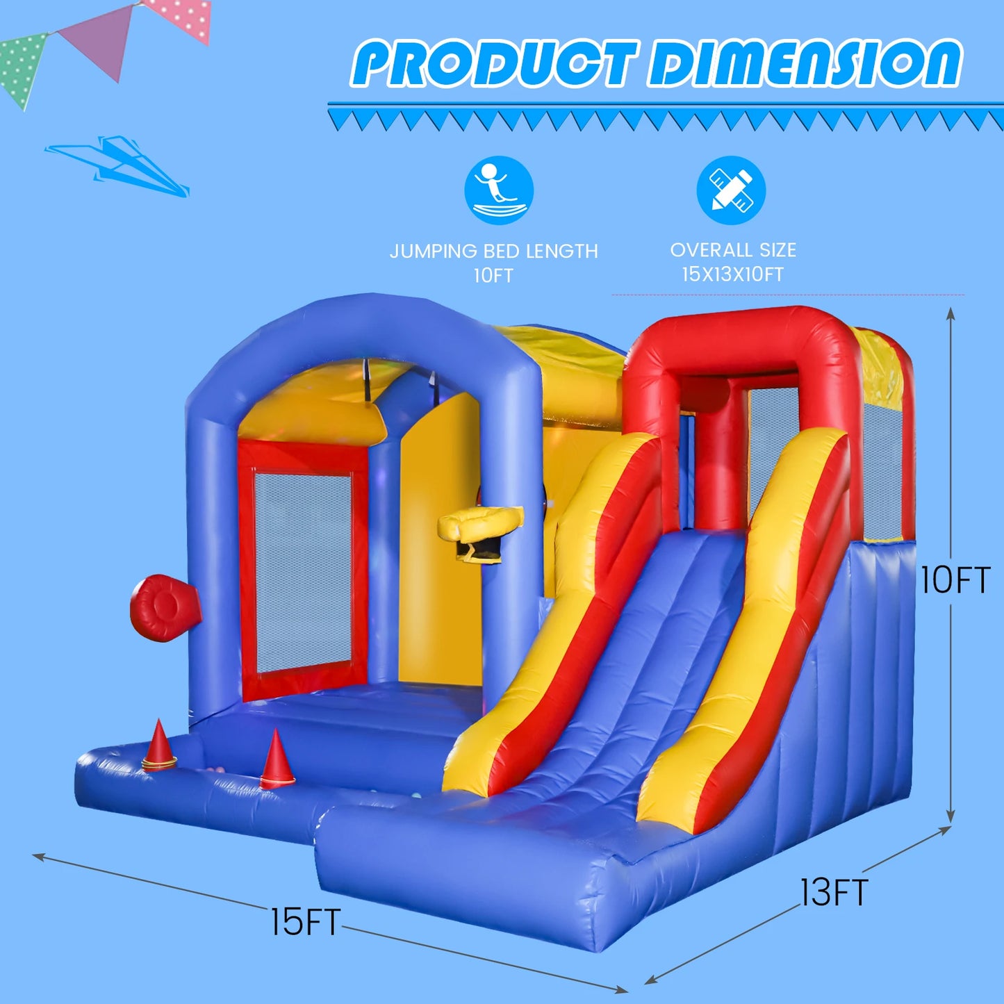 Commercial Inflatable Bounce House, with Blower