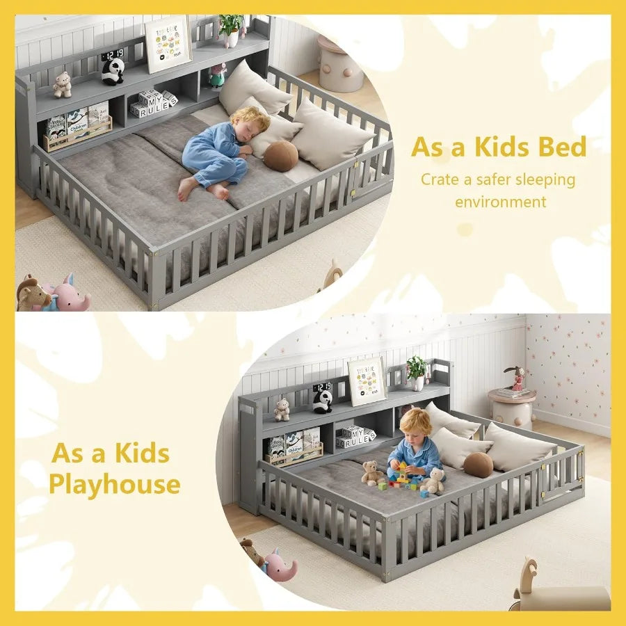 Twin Size Montessori Floor Bed