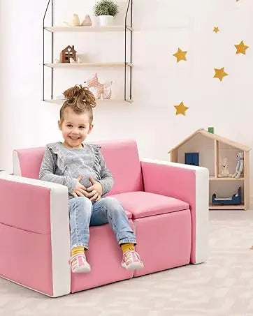 Children's Cartoon Sofa Chair w/Solid Wood Frame, Thick Cushion