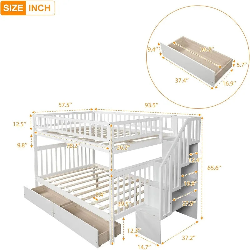 Detachable Twin Over Twin Bunk Bed