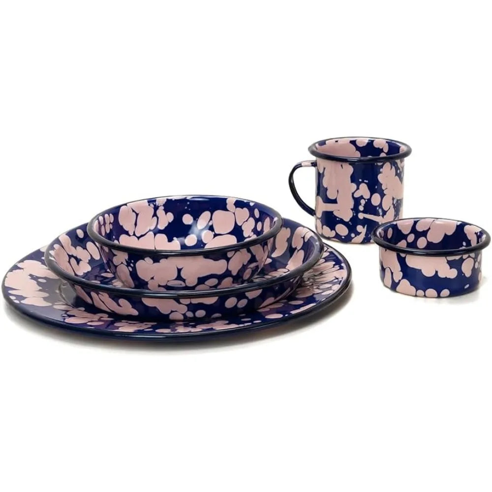 20-Piece Splattered Ceramic Tableware Set