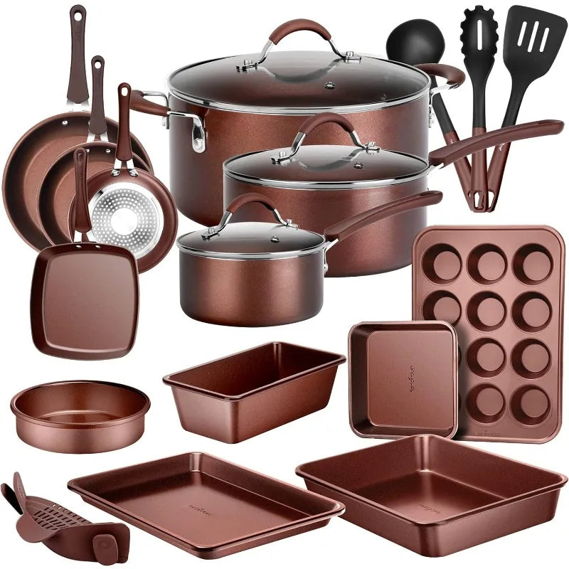 20 Piece Professional Non Stick Kitchen Cookware Set