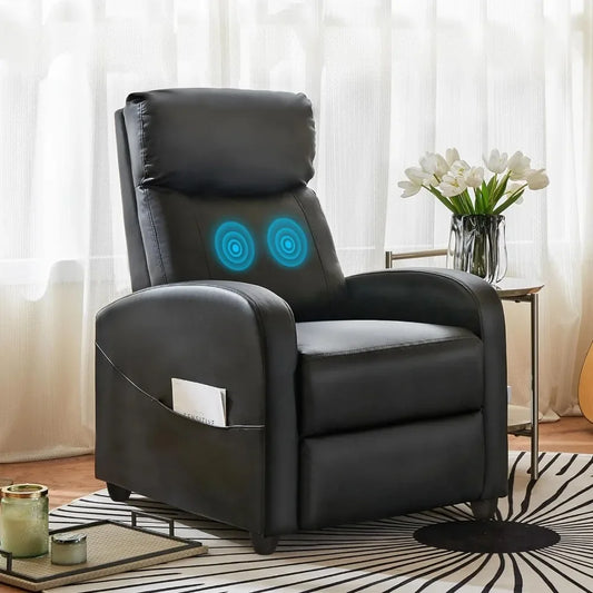 Leather Adjustable Massage Recliner Chair