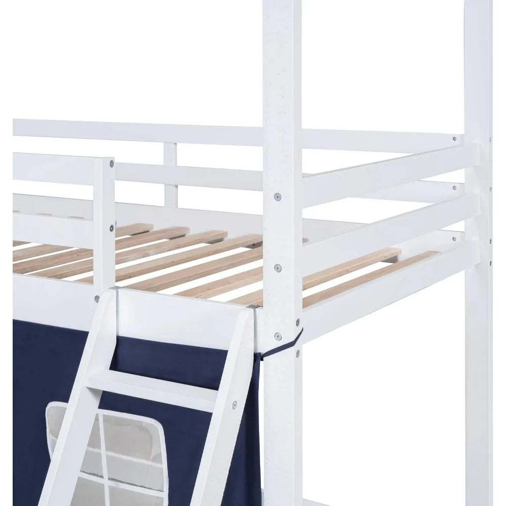 Kids' Twin Over Twin Creative Playhouse Loft Bed