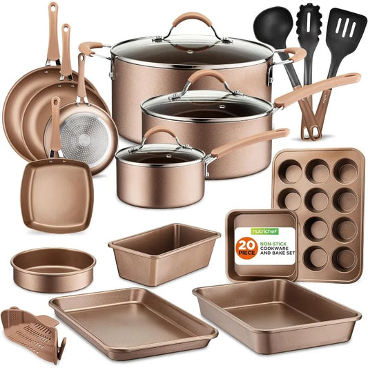 20 Piece Professional Non Stick Kitchen Cookware Set