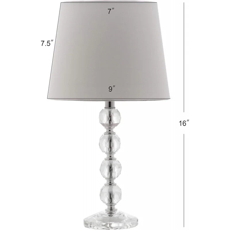 16-inch Modern Glam Stacked Crystal Ball/ Shade Lamp