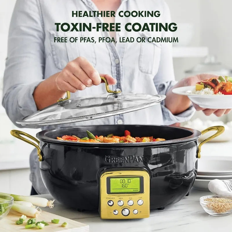 GreenPan Elite Essential Smart Electric 6QT Skillet Pot