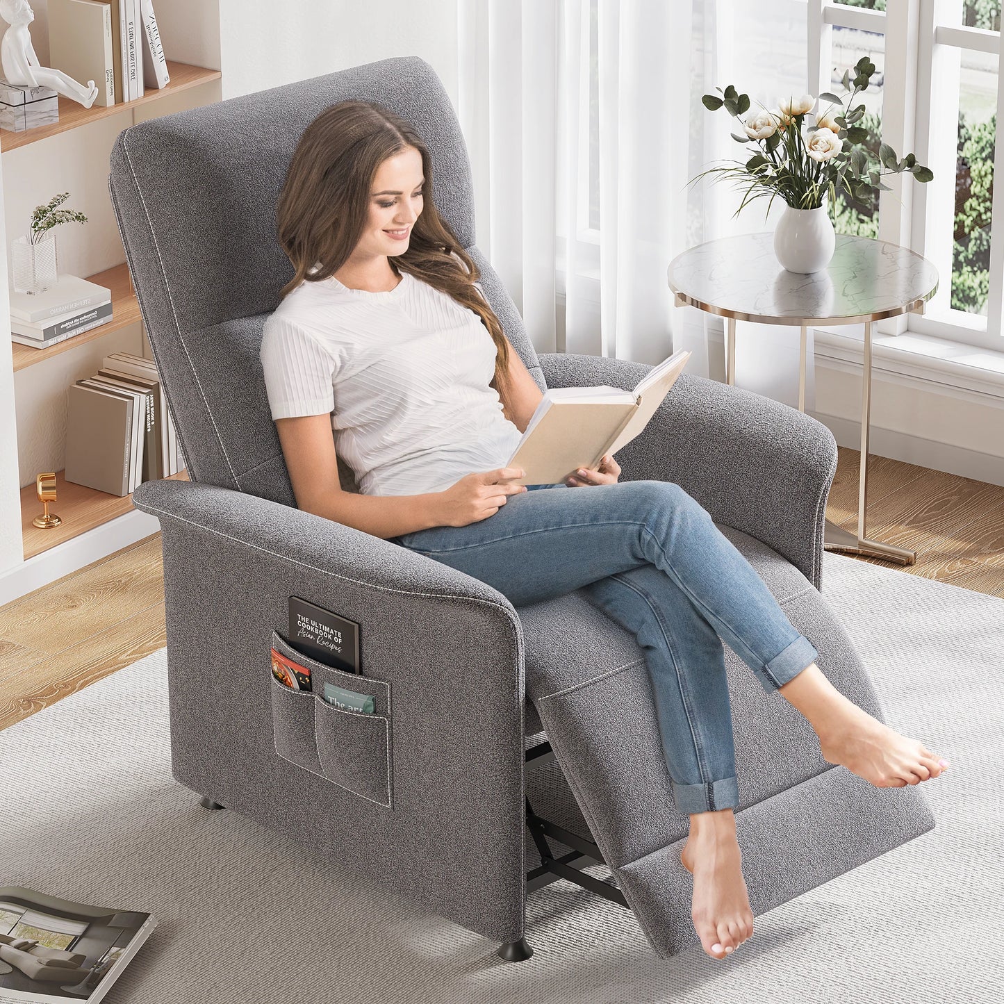 Adjustable Power Recliner Chair with Heat and Massage