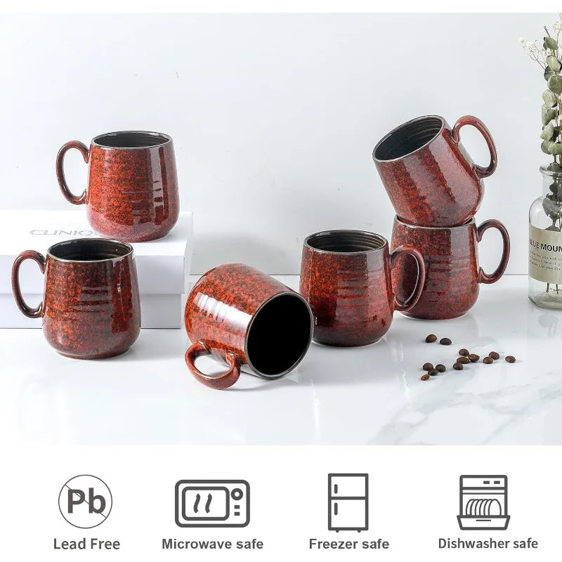 Ceramic Coffee Mugs Set of 6