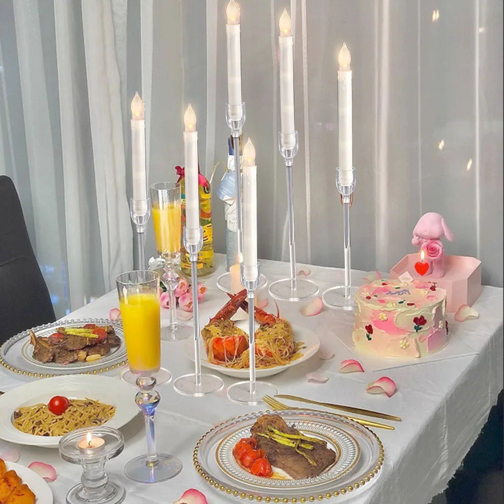 6PCs Acrylic Candle Holder Centerpieces