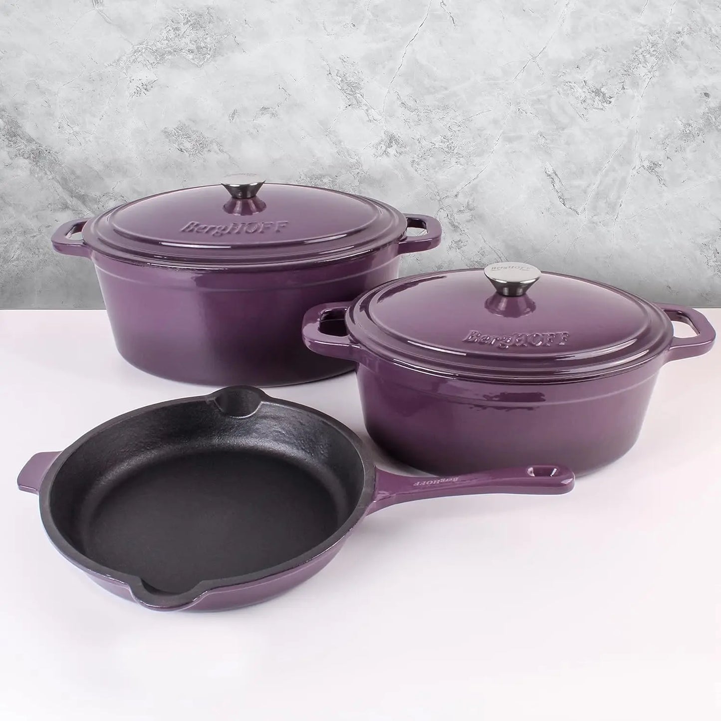 5Pc Enameled Cast Iron Cookware Set