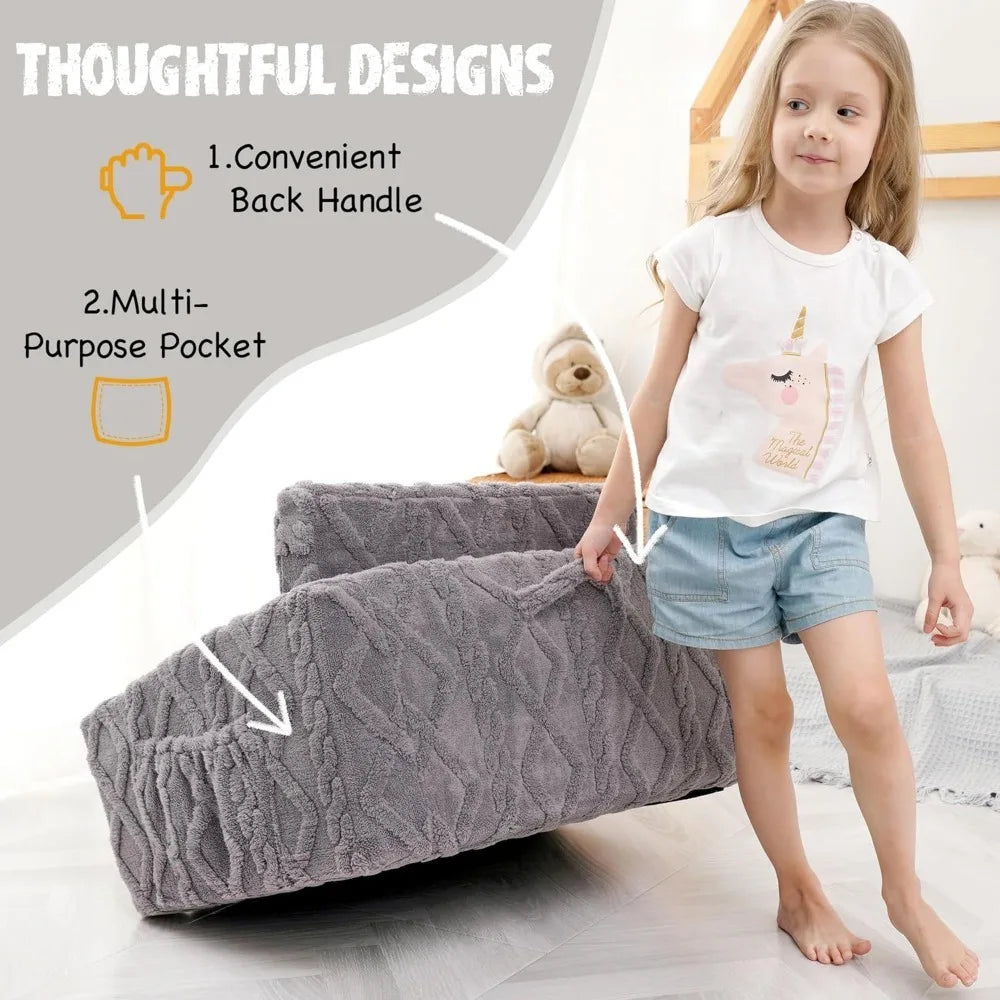 2-in-1 Flannel Fold Out Kid's Couch