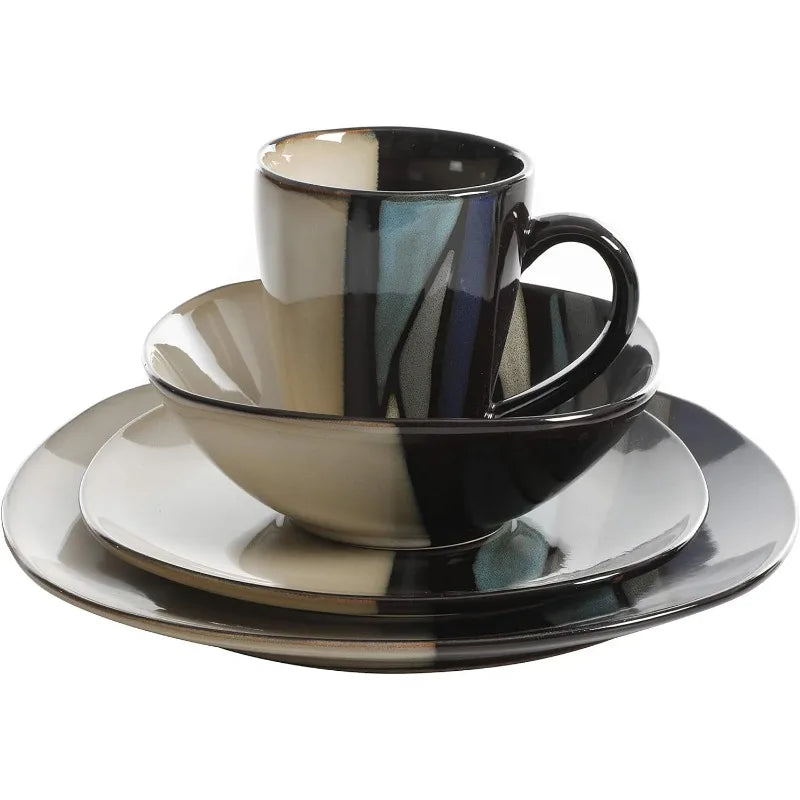 Althea Reactive Dinnerware Set, Service for 4 (16pcs)