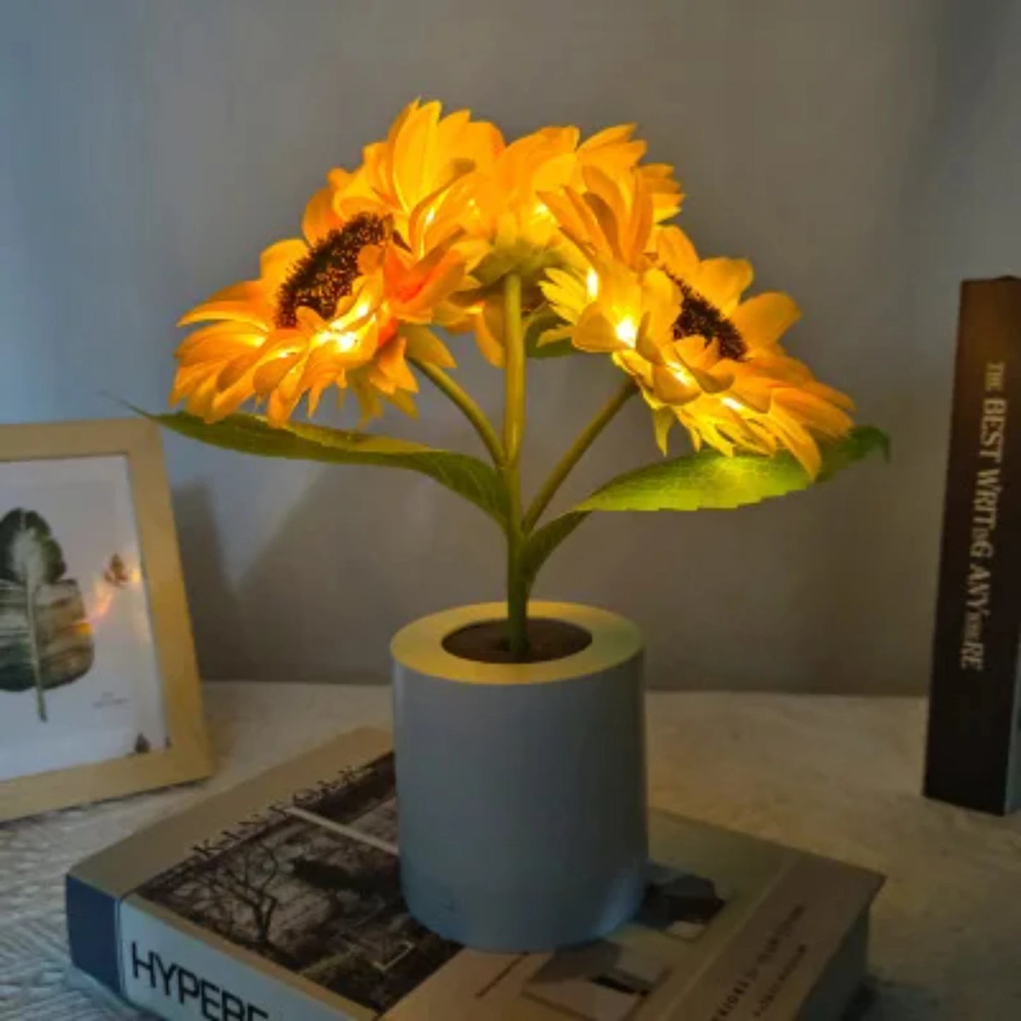 Rechargeable Sunflower Night Light Table Lamp