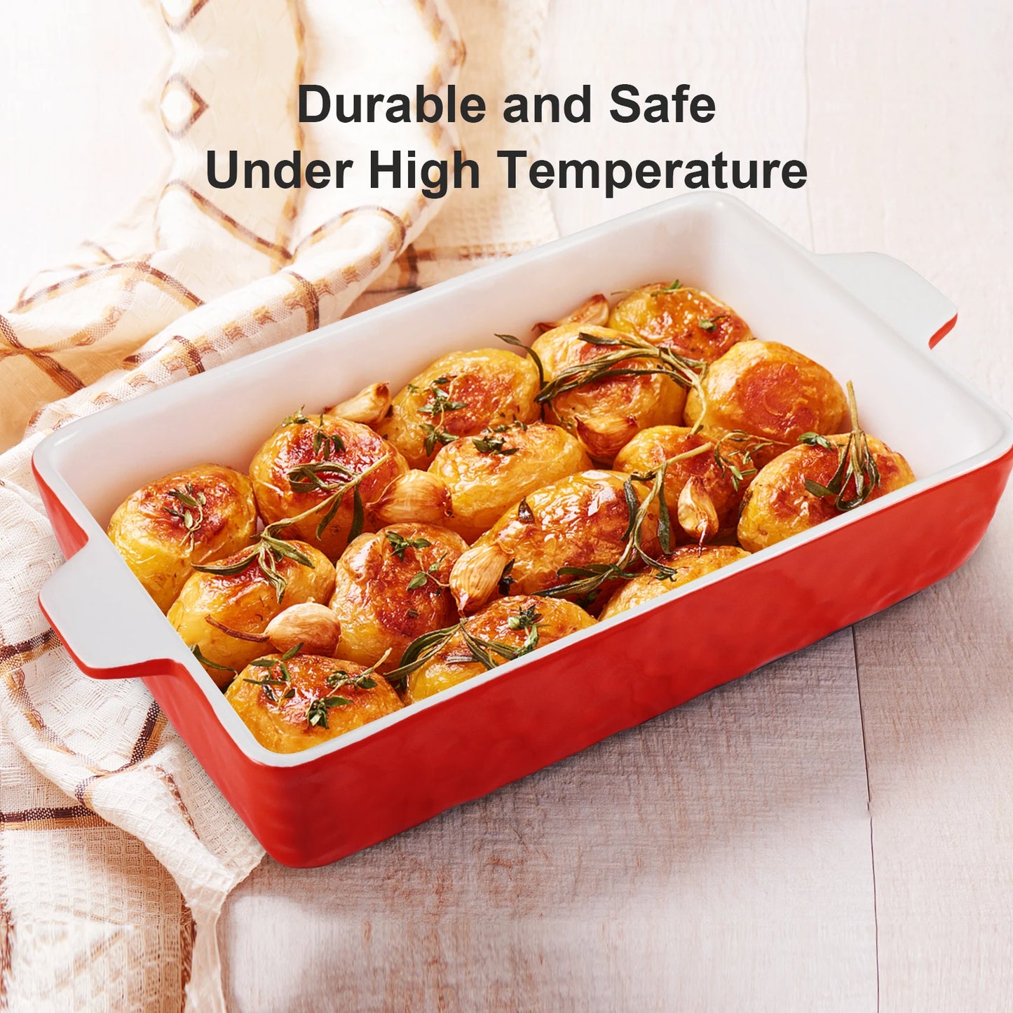 3PCS Ceramic Glazed Relief Baking Tray