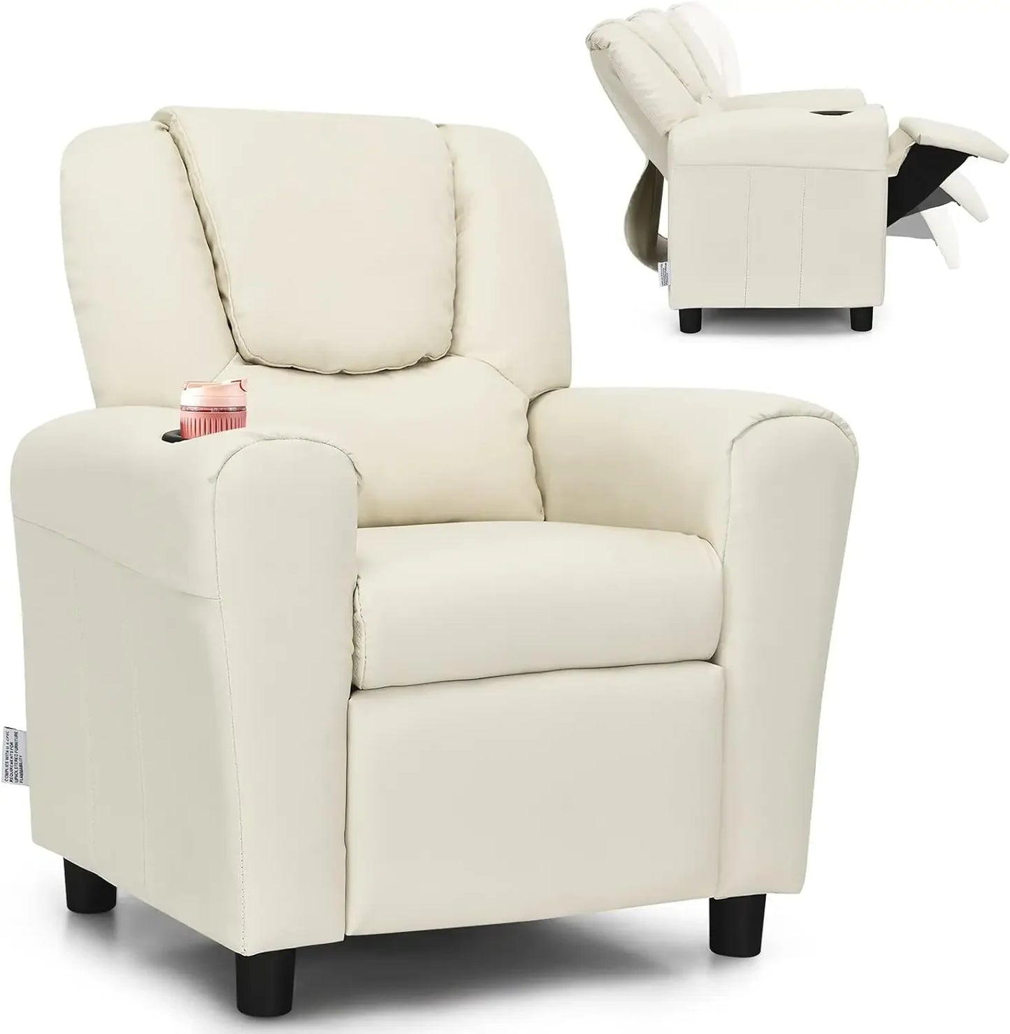 Comfort Corner Kids Recliner Chair with Cup Holder