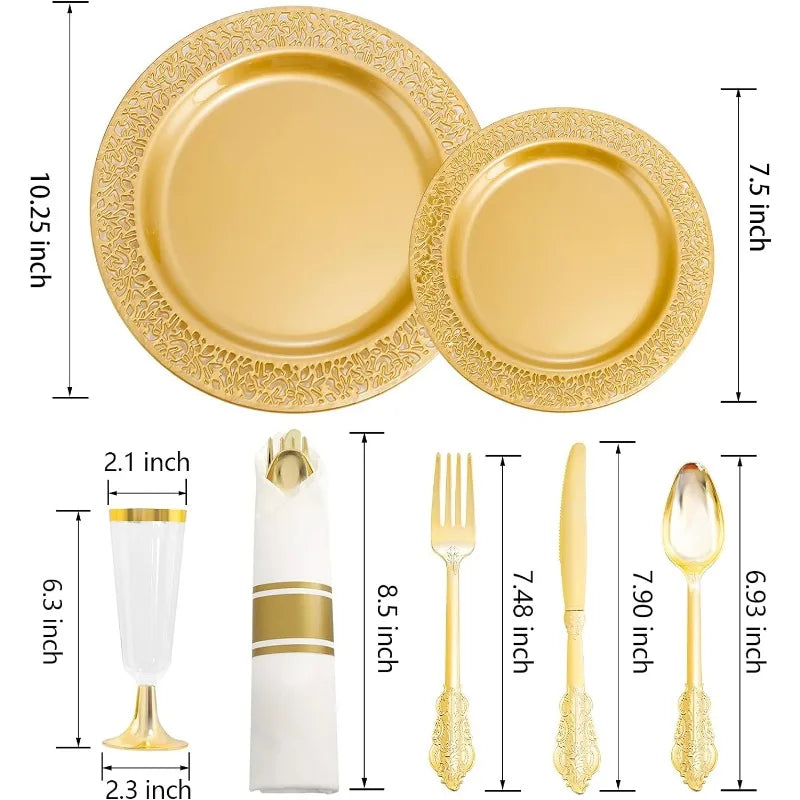 30-Guest Disposable Dinnerware Set