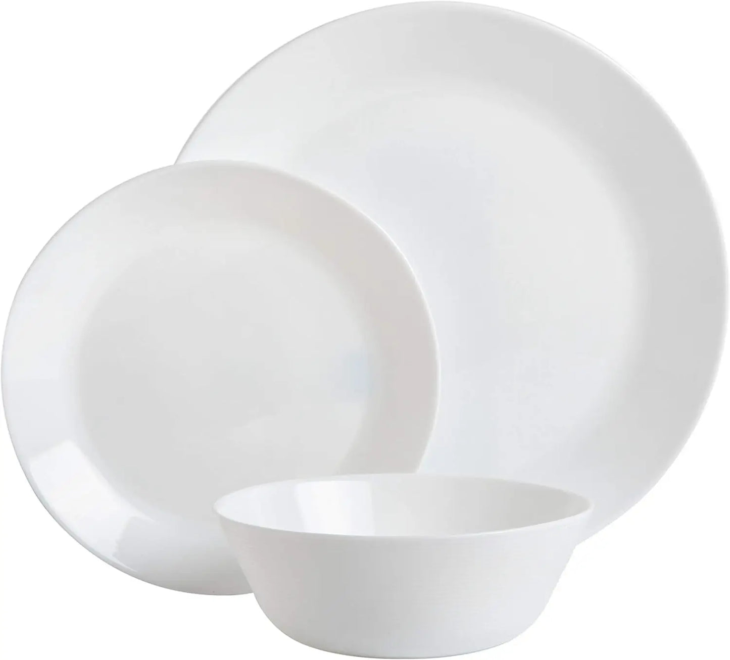 Ultra Break and Chip Resistant Dinnerware Set, Round: Service for 6 (18pcs)