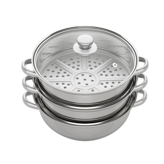 28CM Stainless Steel 3 Tier Steam Cooker Pot