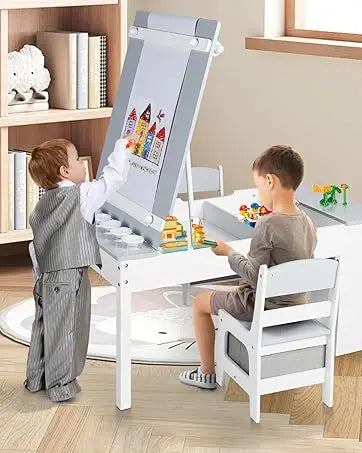 3 in 1 Kids Art Table & Easel Chair Set