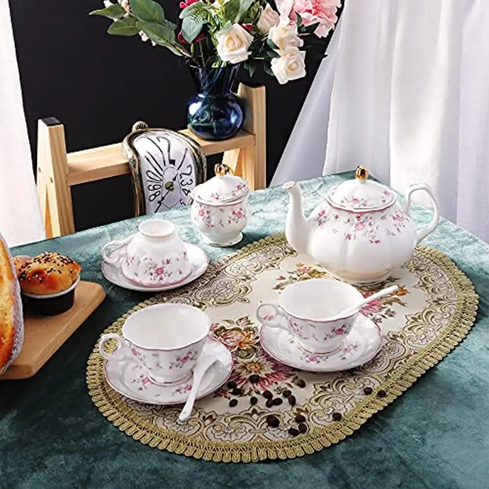 Vintage Floral Porcelain Tea Cup and Saucer Set