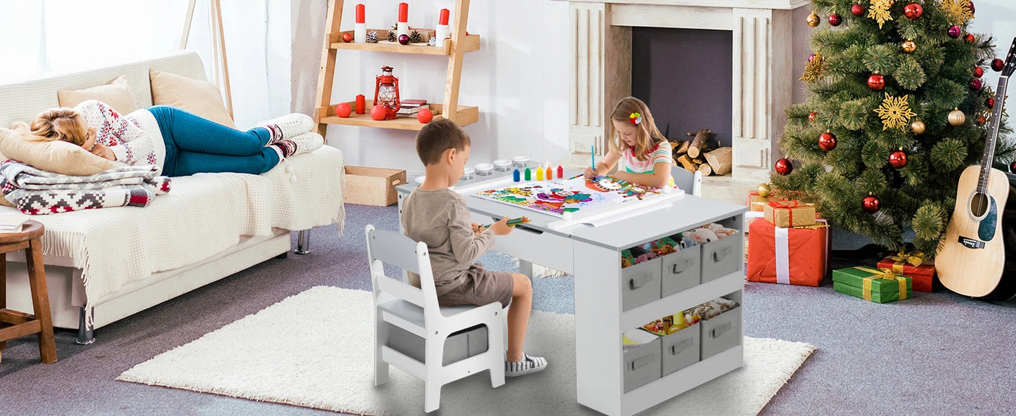 3 in 1 Kids Art Table & Easel Chair Set