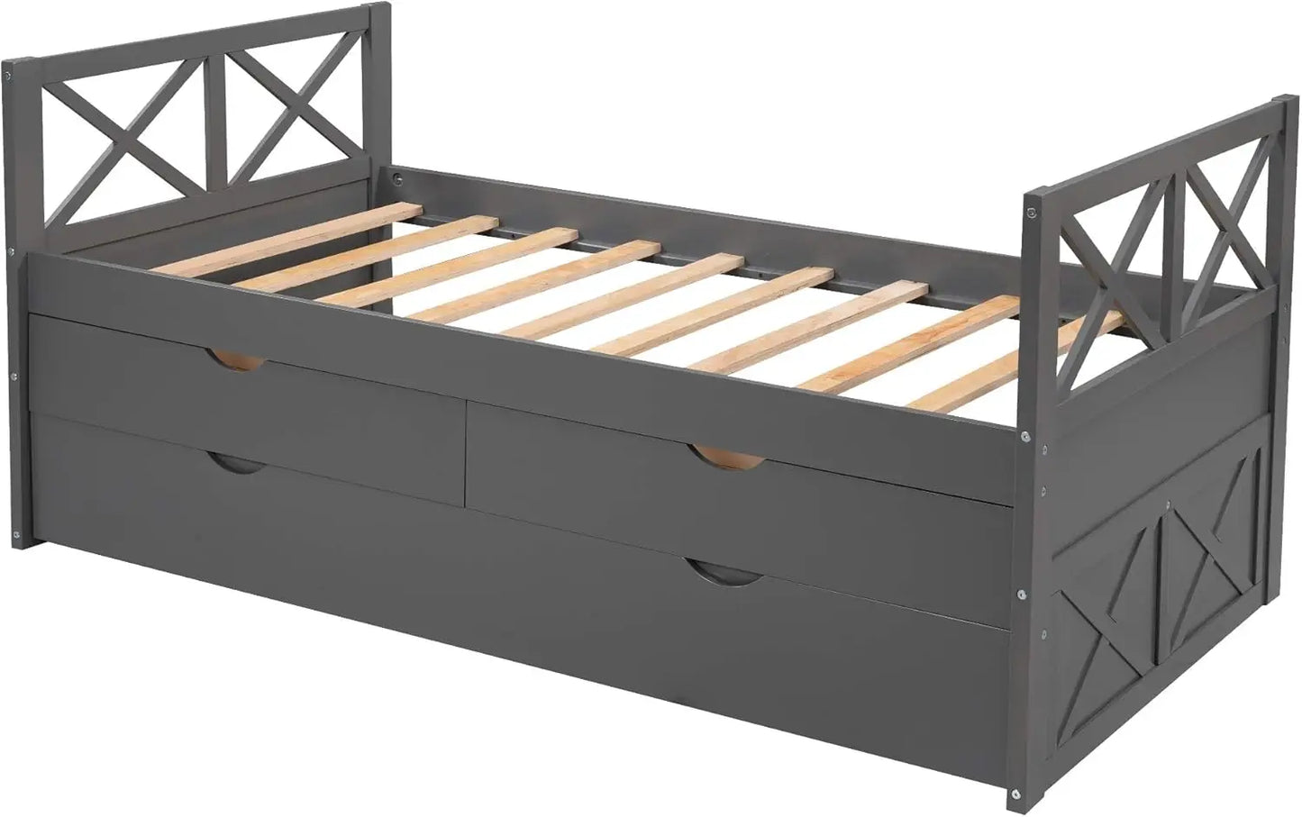 Twin Size Storage Daybed Bed Frame with 6 Drawers