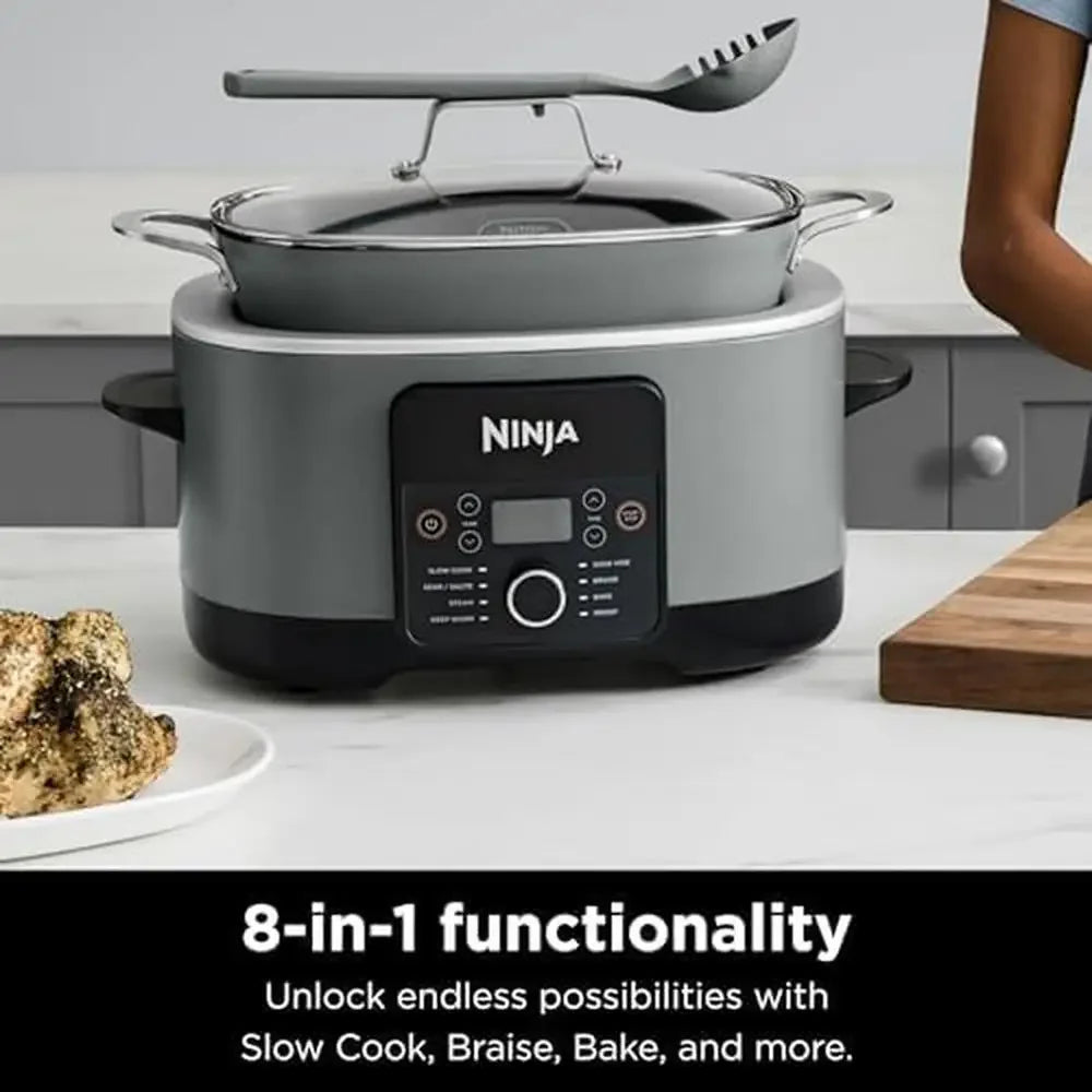 8-in-1 Ninja Foodi PossibleCooker PRO 8.5 Quart Multi-Cooker, Glass Lid Included